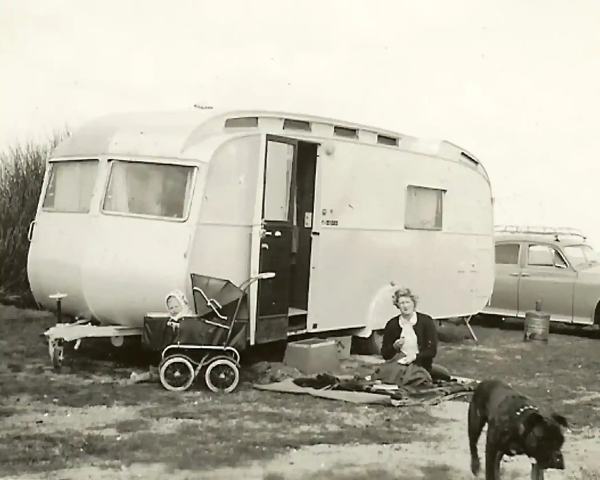 Pollock family caravan holiday in the early 1950's